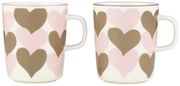Set hrnčekov Oiva Sydämet 0,25l, 2ks / ružovo-béžový