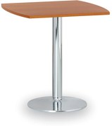 Konferenčný stolík FILIP II, 66x66 cm, chrómovaná podnož, čerešňa