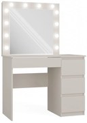 Toaletný stolík Micras 2 (kašmír) (P) (so zrkadlom) (s LED osvetlením). Akcia -20%. Vlastná spoľahlivá doprava až k Vám domov. 1132478