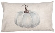 Béžovo-sivá obliečka na vankúš s tekvicou Country Style Pumpkin - 30*50 cm