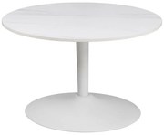 Biely okrúhly konferenčný stolík s keramickou doskou ø 60 cm Malta – Actona