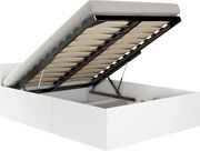 Jednolôžková posteľ s roštom a matracom 100x200 cm, biela