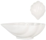 Biela keramická miska v tvare mušle Shell Bowl - 12*10*4 cm