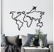 Nástenná dekorácia 60x42 cm mapa kov