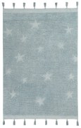 Ručne tkaný kusový koberec Hippy Stars Aqua Blue, 120x175, modrá, detská izba, Lorena Canals