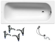 Kaldewei Saniform obdĺžniková vaňa 150x70 cm smaltovaná oceľ ľavá aj pravá KWB3611N