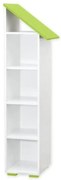 Regál Bb03  4p pravý bielo-zelený