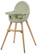 Kinderkraft - Detská jedálenská stolička FINI2 buk/zelená AG0714
