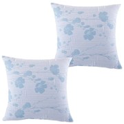 Sada 2 ks obliečok na vankúšiky SOFIA modrá 40 x 40 cm