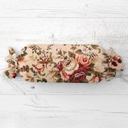 Biante Vankúš valec bonbon Sandra SA-607 Červené ruže na béžovom 15x40 cm
