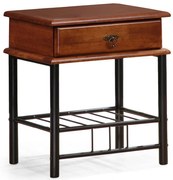 Nočný stolík Fiona starožitná čerešňa/čierna