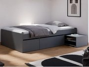 Posteľ s úložnými zásuvkami Assisi 120x200 cm, antracitová%