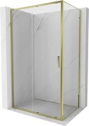 Mexen Exo, posuvný sprchový kút 90 x 80 cm, číre sklo, zlatá, 8151-090-080-50-00