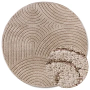 Taupe okrúhly koberec ø 200 cm Panglao New York Taupe – Elle Decoration