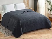 Prehoz postele Ornament 220x240 cm, čierny%