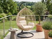 Závesné kreslo KOKON so stojanom, béžové