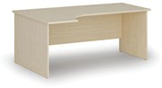 Kancelársky rohový pracovný stôl PRIMO WOOD, 1800 x 1200 mm, ľavý, breza