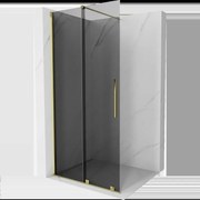 Mexen Velar sprchová stena posuvná Walk-in 85 x 200 cm, grafit 8 mm, zlatá - 871-085-000-43-50