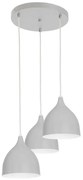Luster na lanku NOAK 3xE27/15W/230V šedá