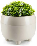 PLASTOVÝ KVETINÁČ BOTANICA 23X18 CM BÉŽOVÁ