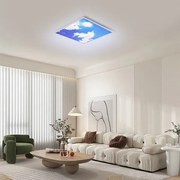 Brilagi-LED Stmievateľné svietidlo SLIMFRAME SKY LED/58W/230V 60x60 cm strieborná/modrá+DO