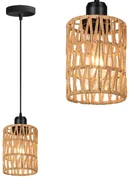 Toolight Boho, závesné stropné svietidlo 1xE27 APP1622-1CP, hnedá-čierna, OSW-05681