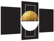 Obraz - Abstrakcia zlatá a čierna N⁰1 (90x60 cm)