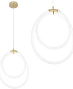 Toolight Toolight, LED závesné svietidlo G021-CP, biela-zlatá, OSW-06372