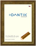 DANTIK rám na obraz 15x20 | Starozlatá hladká (Sklo Čiré)