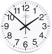 Tiché hodiny JVD HP684.4 – biele, plynulý chod sweep (30 cm)