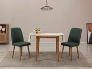 Jedálenský set Nidupo 8 (zelená + borovica atlantická) (pre 2 osoby). Vlastná spoľahlivá doprava až k Vám domov. 1093770