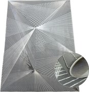 Koberec Allianz 6305 GREY – sivý vzorovaný obdĺžnik Rozmer: 80x150 cm