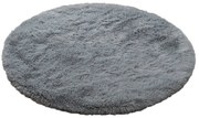 TZ Sivý okrúhly shaggy koberec Lana Rozmer: 80 cm