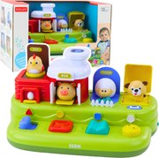 LEAN Toys Interaktívna vzdelávacia hračka pre batoľatá Pop-Up Animal Farm