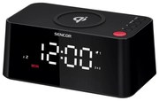 Sencor SDC 7600 Qi hodiny s nabíjačkou, čierna