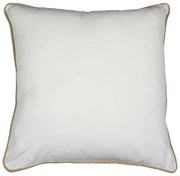Biely plátený vankúš s jutovým lemovaním Jutei - 45*15*45 cm