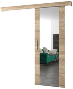 Posuvné dvere 90 cm Sharlene II (dub sonoma + dub sonoma + strieborná) (so zrkadlom). Akcia -6%. Vlastná spoľahlivá doprava až k Vám domov. 1043681