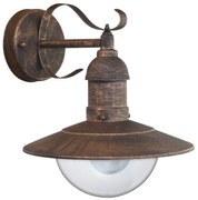 Brilagi - Vonkajšie nástenné svietidlo MOLDE 1xE27/60W/230V IP44 bronzová/patina