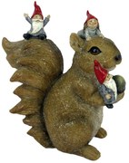 Dekoratívne soška veveričky s trpaslíkmi - 16 * 8 * 18 cm