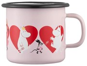 Hrnček Moomin Heart 0,25l, smalt / ružový
