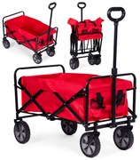 Skladací transportný záhradný vozík - červený 47x105 cm MultiGarden