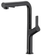 KFA Armatura 6623-220-81- Drezová batéria s vyťah. sprškou DUERO DESIGN m. čierna