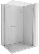 Mexen Mist-F Duo, skladací sprchový kút 70 x 75 cm, číre sklo, chrómový profil, 8A6-070L-075P-01-00