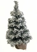 Zasnežený stromček v jute Tiga, 50 cm, 50 cm