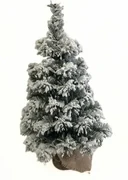 Zasnežený stromček v jute Tiga, 50 cm