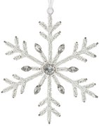 VIANOČNÁ DEKORÁCIA QUARTZ SADA 6KS 13X15 CM BIELA