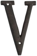 Nástenné kovové písmeno V - 13 cm
