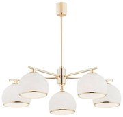 Argon 2088 - Luster na tyči MARBELLA 5xE27/15W/230V mosadz