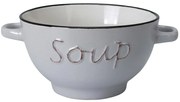 Kameninová miska na polievku Soup 650 ml sivá