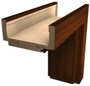 Obložková zárubňa NATUREL IBIZA O3 (120-140), 90 cm, orech karamelový, ľavá, O3OK90L